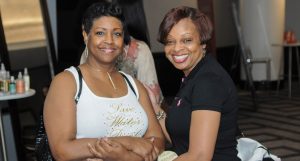 Attendees enjoy day 2 of the ABFF Style Lounge presented by Shea Moisture