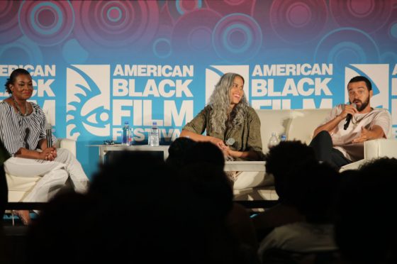 Mimi Valdes and Jesse Williams talk the digital divide with Verizon during the ABFF Talk: Without A Net The Digital Divide in America