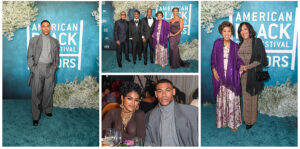 MIDDLE: Giancarlo Esposito, Aunjanue Ellis-Taylor, Jeff Friday, Marla Gibbs, Nicole Friday; BOTTOM L to R: Aaron Pierre, Teyana Taylor & Aaron Pierre, Marla Gibbs & Angela Gibbs